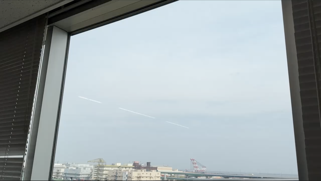 熱反射ガラスの研磨後